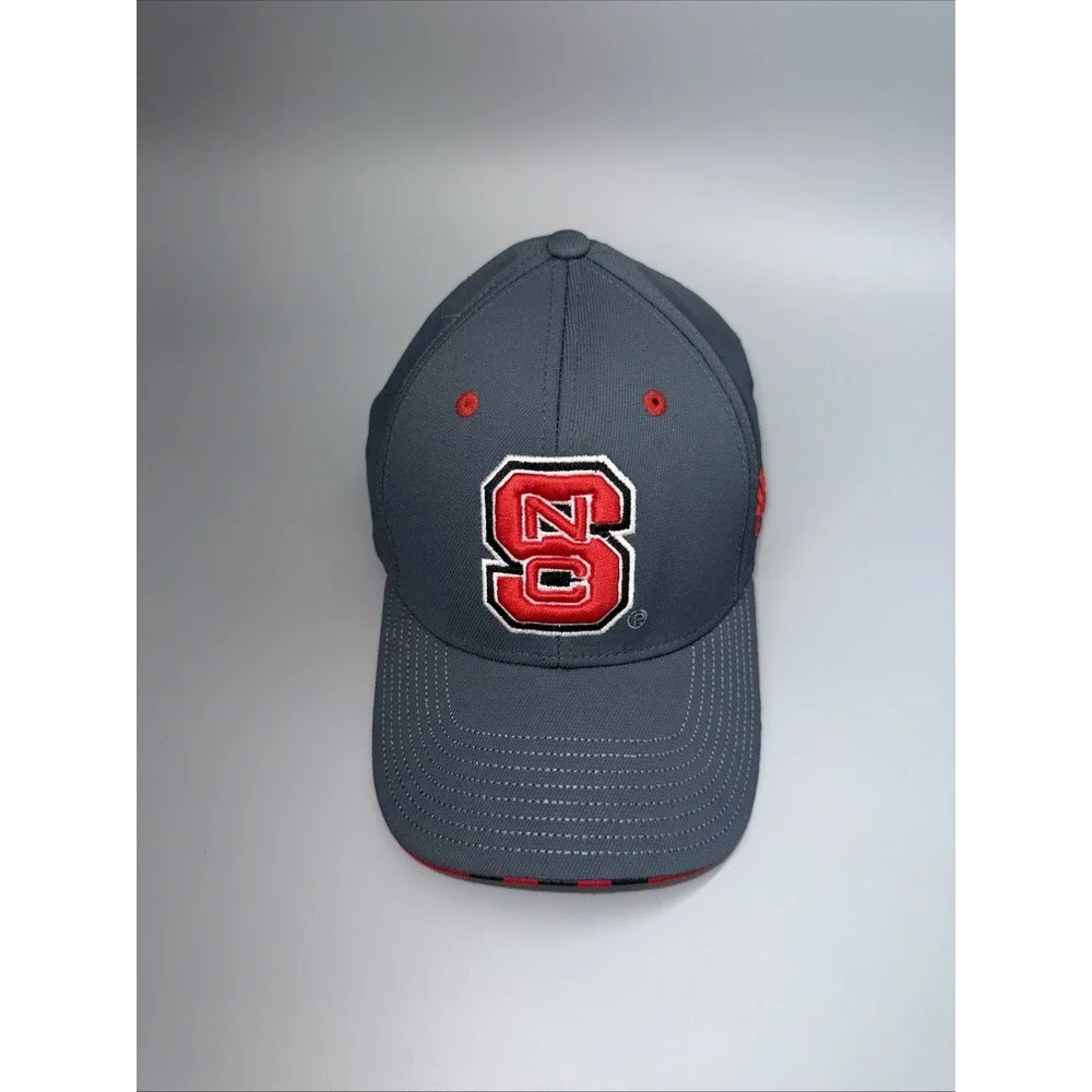 NC State Wolfpack Hat Cap Men's Gray/Red‎  NCAA Embroidered Sz L/XL